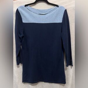 Karen Scott blue sweater